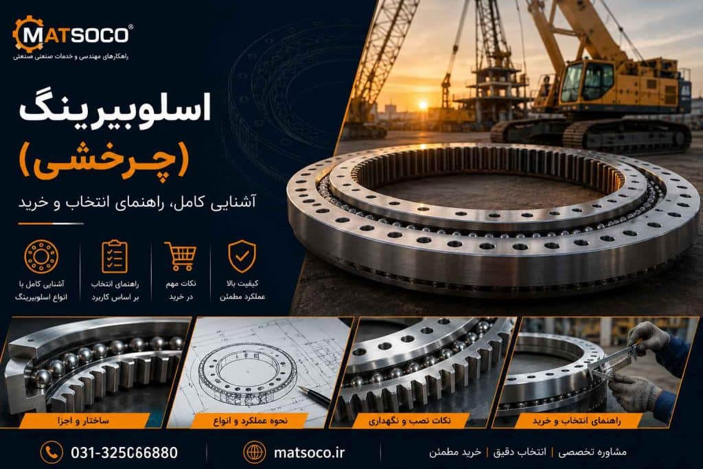 کاتالوگ شرکتهای سازنده اسلوبیرینگ جهت انتخاب صحیح اسلوبیرینگهای صنعتی و دنده گردون جرثقیل و بیل مکانیکی- ماتسوکو